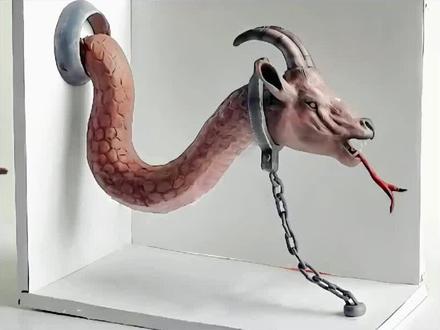 用粘土手工制作《逼真的曼巴蛇》模型摆件,希望大家能够喜欢#手工 #模型 #模型制作 #制作过程 #手工diy