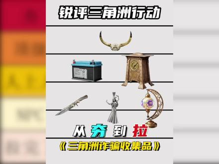 锐评三角洲所有诈骗收集品 从夯到拉五个等级#三角洲#三角洲行动 #从夯到拉