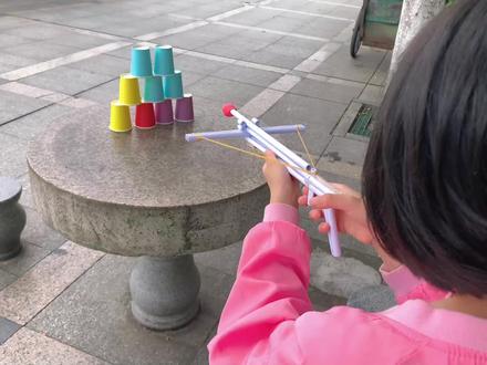 简单好玩的十字弩弓箭玩具,详细教程来了@DOU+小助手 #手工 #折纸 #亲子手工 #折纸玩具 #弓箭