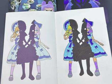 边寻宝摸金,边画双生姐妹花! 哇塞,还有画中女郎,人鱼公主,你们喜欢的#蛋仔派对 #惊魂寻宝队 #线描画 来了,喜欢#蛋仔派对惊魂寻宝队 的赶紧来画画吧#控笔训练