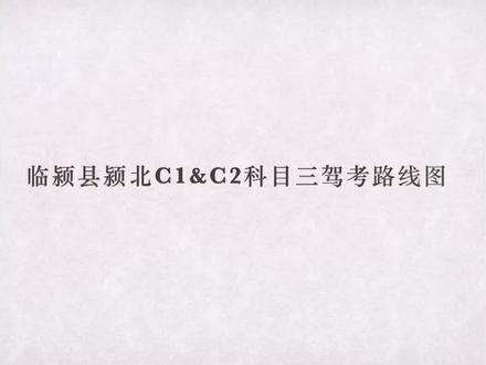临颍颍北驾考科目三线路图 #知识点总结
