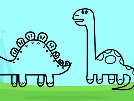 一分钟学会画恐龙简笔画甲龙腕龙绘画启蒙动画视频教程美术 #亲子教育 #手绘动画 #简笔画 #日常瞎画 #学画画