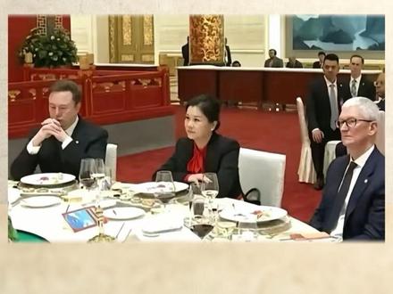 国宴上马斯克和库克中间的这个女人周群飞有多厉害?#周群飞 #蓝思科技 #马斯克 #库克