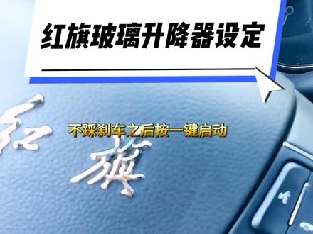 红旗玻璃升降器设定#红旗 #一汽红旗 #天聚新能源汽车维修