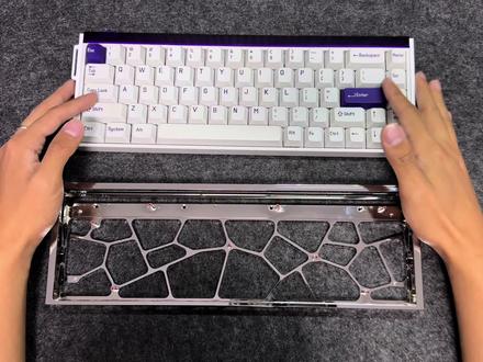 melgeek小蜜蜂made68改装镂空外壳保姆级教学,你学会了吗?#客制化键盘 #小蜜蜂made68pro #melgeek #磁轴键盘 #游戏外设