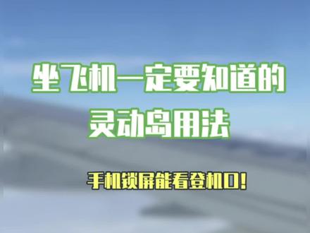 坐#飞机 一定要知道#灵动岛 用法!@抖音小助手