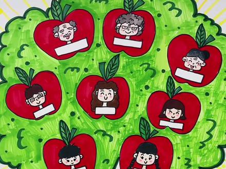 家庭树绘画@抖音小助手 #家庭树绘画