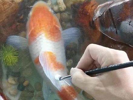 立体树脂画之超大锦鲤#手艺人#树脂画 #手绘