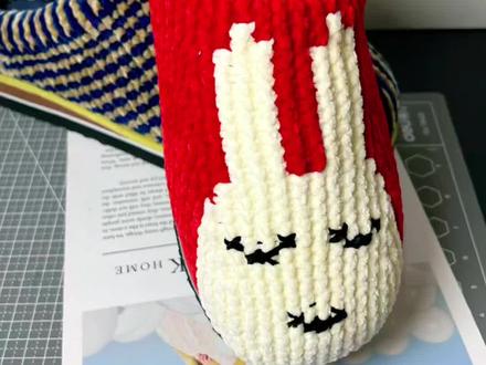 巍巍编织屋《美人兔》拖鞋教程《一》,#手工编织零基础教学 #爱手工爱生活 #手工 #喜欢就关注我吧