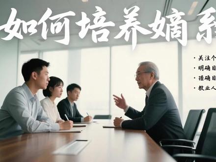 #情感#职场#嫡系 如何培养你的嫡系?