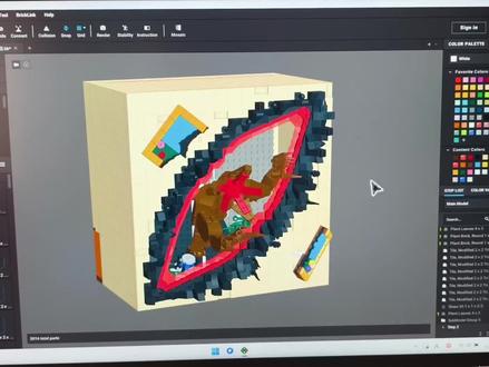 怪奇物语 积木moc 逆世界的呼唤与彩灯墙#积木moc #积木拼搭 #怪奇物语