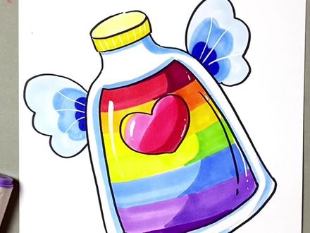 一起画漂流瓶吧#绘画教程 #零基础学画画 #网课