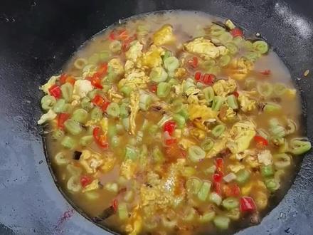 芸豆蚬子打卤面……渔家菜特色主食#抖音热门