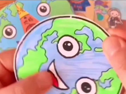 动手做个地球吧!#马克笔手绘 #手工diy