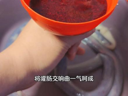 草原美食,羊血肠#羊血肠 #草原美食 #美食 #地方特色美食 #酒量三两