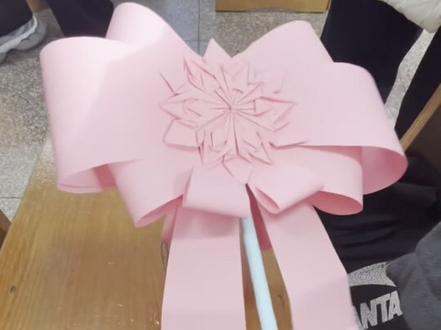 敲敲小猫头 万事不用愁(^з^)#蝴蝶结魔法棒#折纸 #高中生