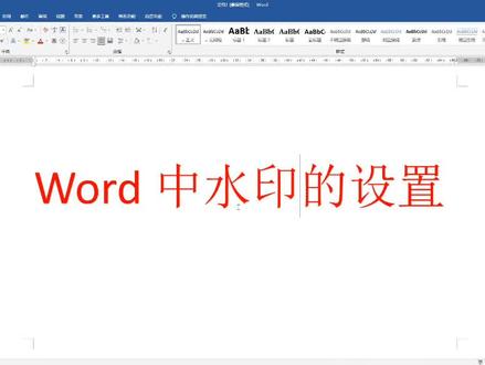 Word中水印的设置#office办公技巧 #word