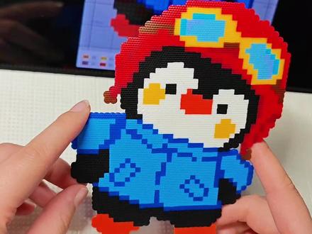 好可爱的企鹅#拼豆 #手工 #企鹅 #
图纸: @ i就贴着墙走