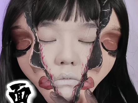 面具之下 可能是更邪恶的面具🎭#沉浸式#沉浸式卸妆#创意面具妆