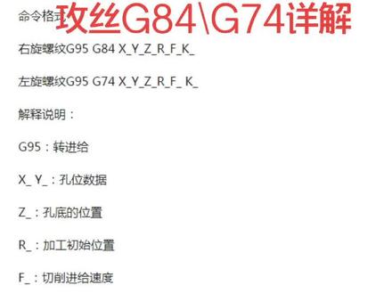 FANUC数控系统刚性攻丝G84\G74详解。建议收藏呦#数控 #编程 #数控加工 @抖音小助手