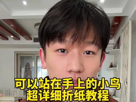 和孩子一起折一只可以放在手上的小鸟吧 #手工折纸 #手工diy #亲子手工 #折纸教程