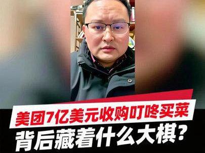 美团7亿美元收购叮咚买菜,背后藏着什么大棋?