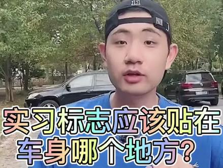 你会贴实习标志吗?#新手上路 #dou是车知识