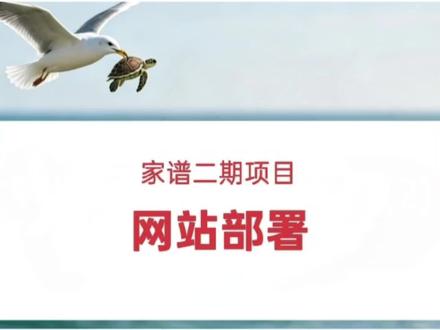 网站部署:从0–1全程实操,服务器、域名、前后端、数据库、跨域、HTTPS证书一站式完整部署
#前端 #全栈 #网站部署 #家谱族谱
