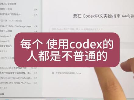 每个 使用codex的人都不普通