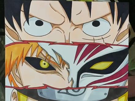画四个动漫里的主角,谁强谁弱#海贼王 #火影忍者 #死神bleach #一拳超人