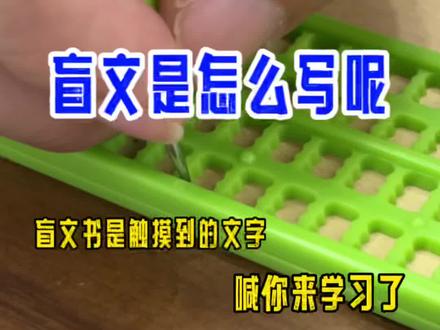 你知道盲文是怎么写的嘛#好奇李先生 #盲文教学 #写盲文