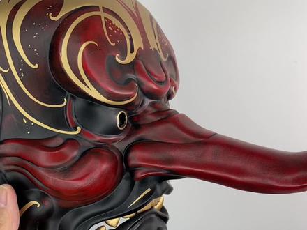 #天狗面具 #面具 可佩戴可挂墙可摆放的工艺品面具,你对天狗了解多少?