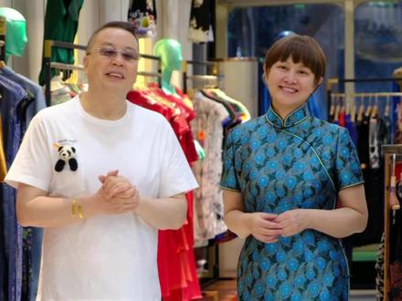 宋锦蓝金凤尾旗袍 定制过程分享 #北京中轴线上的高级定制 #旗袍