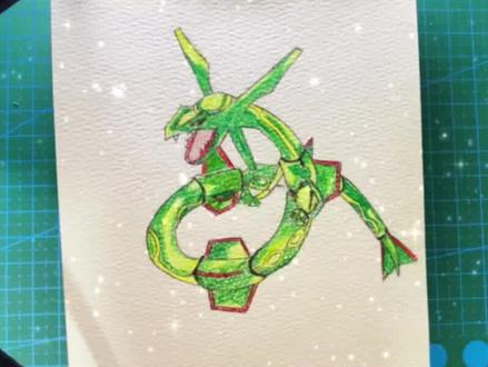 一天一个破壳梦,彩铅手绘简笔画。裂空座,就决定是你了!#精灵宝可梦 #一天一个破壳梦 #彩铅手绘 #简笔画 #裂空座