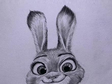 素描教程,教你画可爱的朱迪警官#零基础学画画 #素描 #手绘