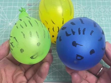 用手套做会生气的小河豚#手工diy #手工 #学生党