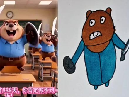 比比拉布我的刀盾#简笔画 #灵魂画手