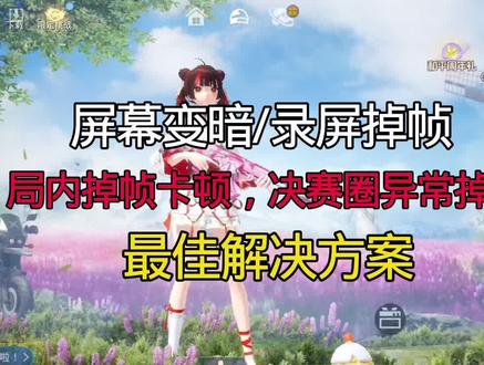 屏幕变暗,录屏掉帧,局内掉帧最佳解决方案#北清#和平精英