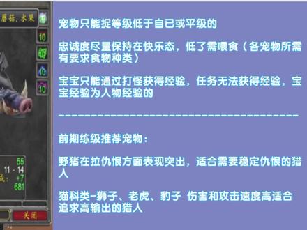 【魔兽世界】怀旧版猎人如何学会驯服与训练宠物实用教材