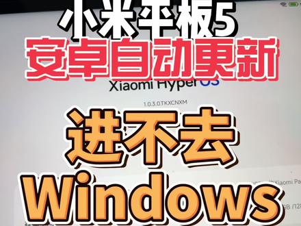 小米平板5安卓自动更新后无法进入Windows