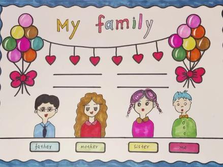 简单漂亮的家庭成员手抄报(my family)英语版#家庭成员手抄报#myfamily手抄报#手抄报#小学生手抄报#万花尺