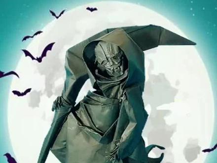 #折纸 死神,有慢速详细教程,欢迎免费试看