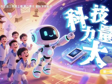 🌟 新教材三年级《科技力量大》第一课时·原创课件与教学设计首发
📘 课程主题
小学道德与法治三年级新教材《科技力量大》第一课时,涵盖【科技改变生活】+【科技改变观念】两大核心话题
---
✨ 课件亮点
1. 【原创设计·深耕教学】
“道法清清”团队历时一个月精心打磨,严格对标新课标要求,从目标设定到活动设计,均围绕学生核心素养展开。
2. 【AI赋能·情境沉浸】
突破传统课堂模式,创设“穿越时空”大单元情境,引导学生与孙悟空对话、体验古今科技对比,在沉浸中理解科技的力量。
3. 【教学评一体·可视化量表】
配备交互式课堂评价量表,实时跟踪学习成效,让教学反馈清晰可见,助力教师精准调整教学策略。
4. 【小组合作·扎实落地】
设计多层次协作任务,激发学生主动探究,兼顾趣味性与实效性,让课堂“活”起来、知识“稳”下来。
---
📦 资源完备·开箱即用
✅ 详细教学设计
✅ 逐字稿(含师生对话逻辑)
✅ 可视化评价表
✅ 学习任务单
✅ 拓展资料包
---
🌿 写在最后
我们不做华而不实的“课件包装”,尽管这背后是成百张的“废图”与无数个夜晚的坚守。我们只做真正走进课堂、帮助教师、唤醒学生的内容。
愿这份用心打磨的成果,能让您的教学更从容、更生动。#人工智能 #科技改变生活 #小学道德与法治 #优质课#新教材
道法清清 · 专注小学道法课精品内容