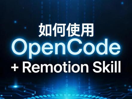 快速学会使用remotion skill 如何在opencode中使用remotion skill的简略基本教程,全部由remotion自动的生成视频内容。
#opencode #remotion #新星计划 #skills #ai