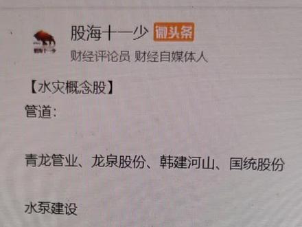 南方水灾股市相关概念股#股市 #投资