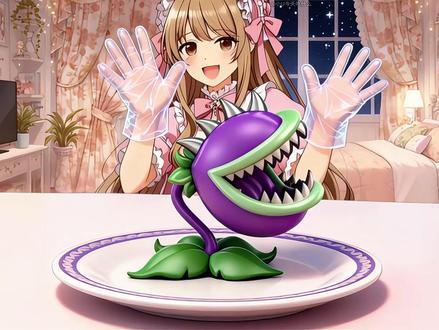 20秒生吃食人花 #动漫 #二次元 #美食 #食人花