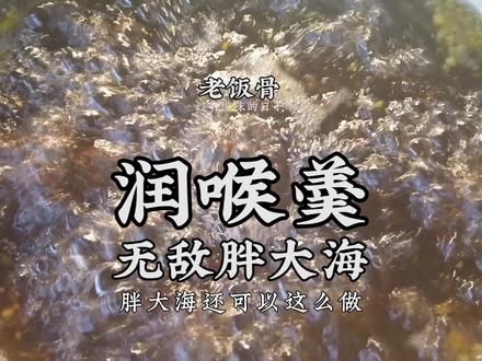 #美食趣胃计划#美食推荐官 无敌胖大海超好喝,老饭骨难得的短视频,可劲儿转发