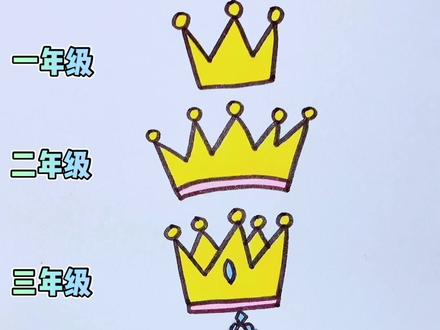 不同年级画皇冠#一起学画画 #简笔画