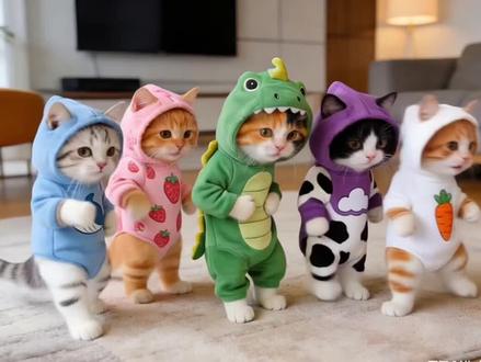 大家反馈还是喜欢跳舞天团,那就在出一个#猫咪跳舞ai #小事多芙年年得福 #猫猫ai生成跳舞教程 #抖音小助手