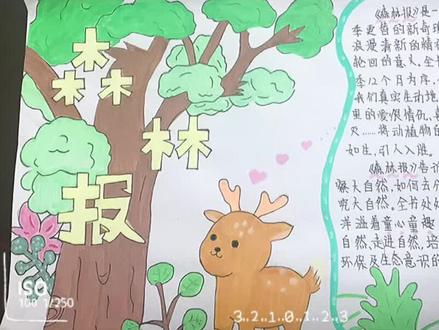 森林报手抄报#丙烯颜料画 #手抄报 #画画